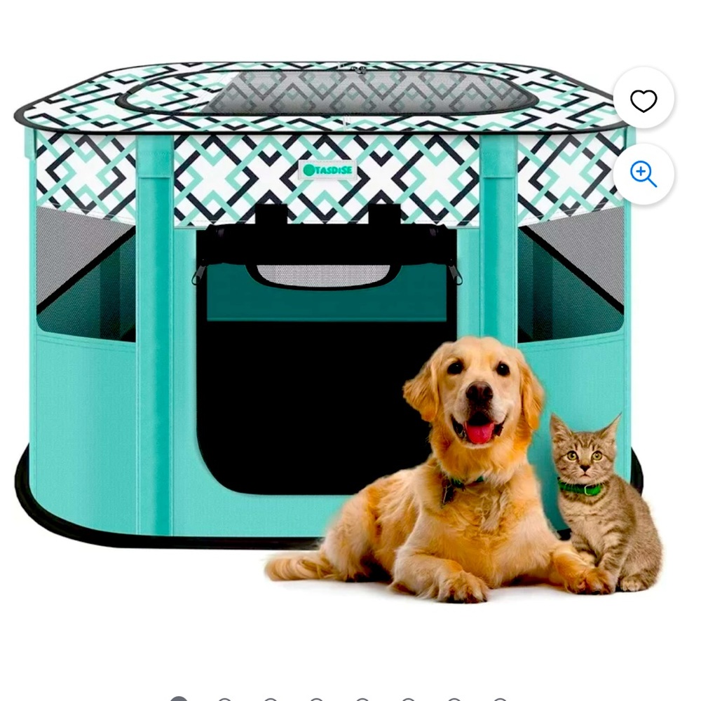 Tasdise Portable Pet Playpen Exercise Play Tent Kennel for Puppy Dog Cat rabbit